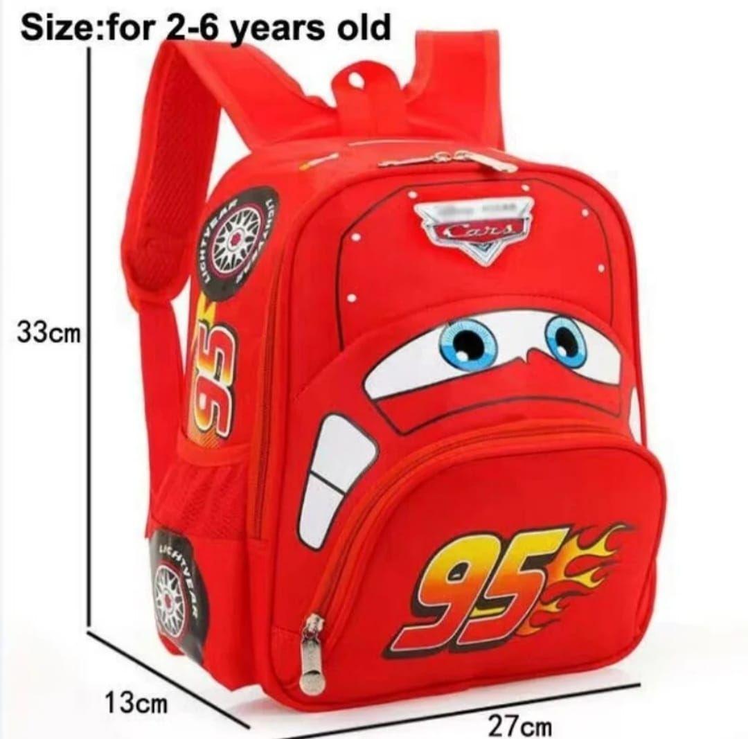 Mochila Cars Rayo Mcqueen Para Ni os Jard n Escolar Rojo-3