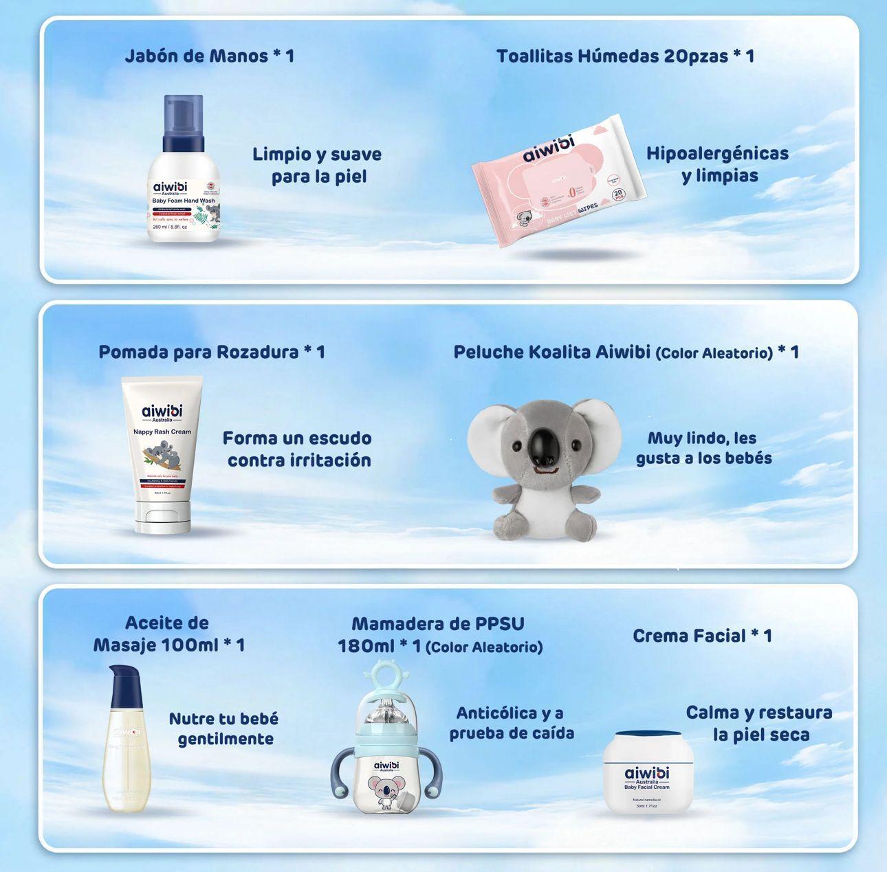 Set De Regalo Cuidado Del Bebé Aiwibi CELESTE -2