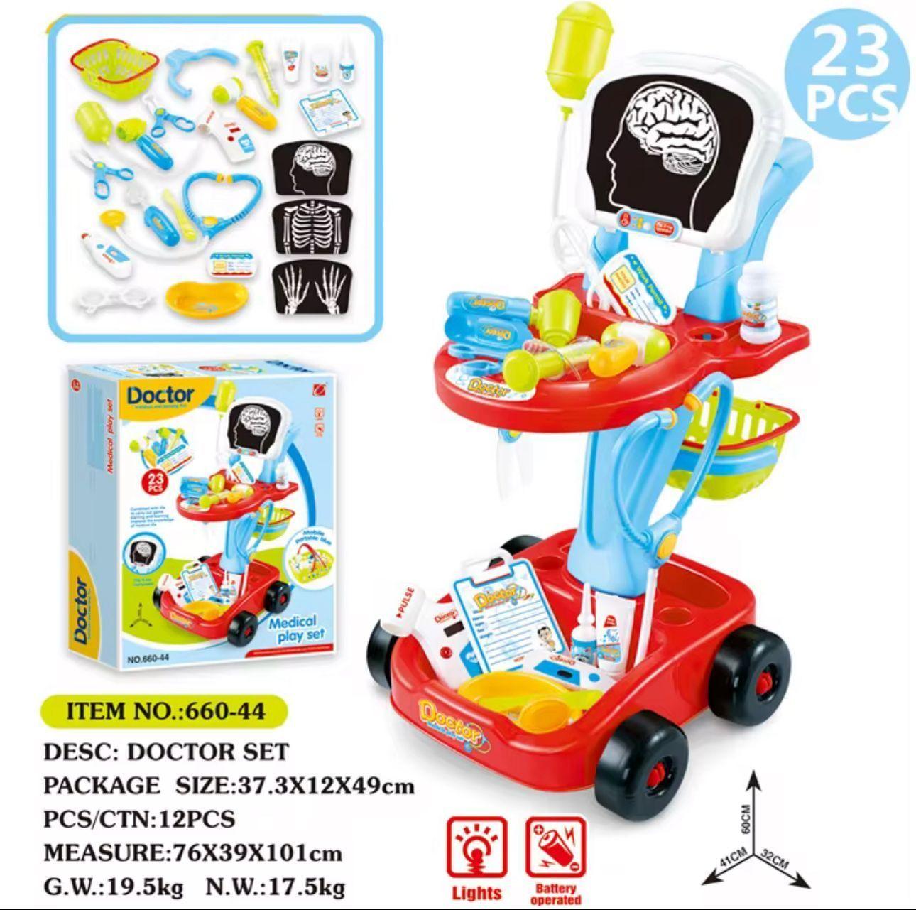 Carro Doctor Juguete Didactico Juego De Roles Niños Azul-3