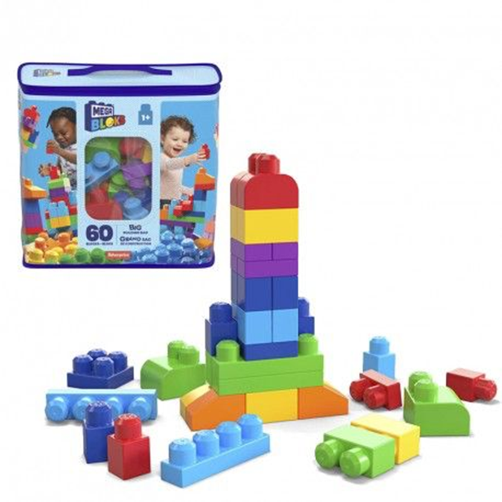Mega Bloks Bloques Construcción Aprendizaje 60 Pzs + Bolsa-3