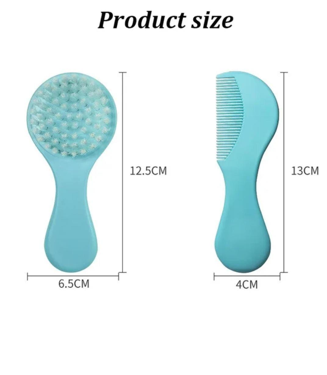 Pack Cepillo Y Peine Cerdas Suaves Para Bebes Y Ninos CELESTE-2