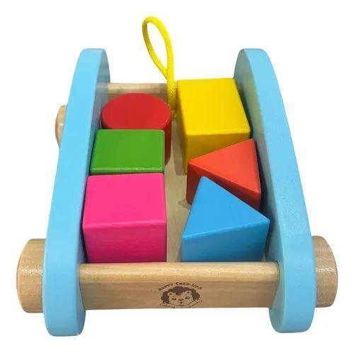 Juego De Arrastre Con Bloques Madera Multicolor-3