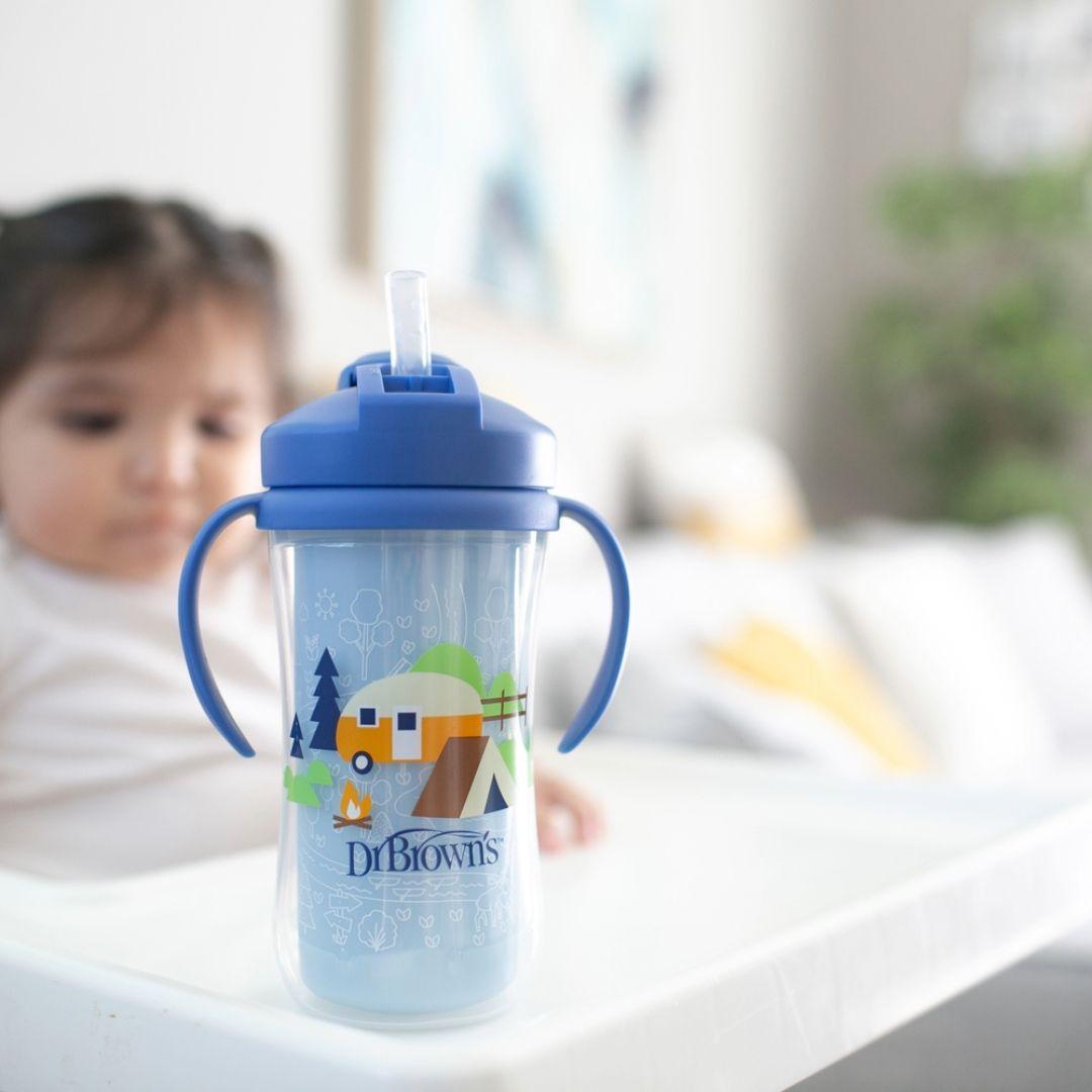 Vaso Termico Con Bombilla 12m Dr Brown s 300ml Azul-4