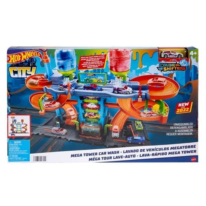 Hot Wheels City Pista De Juguete Autolavado Megatorre-4