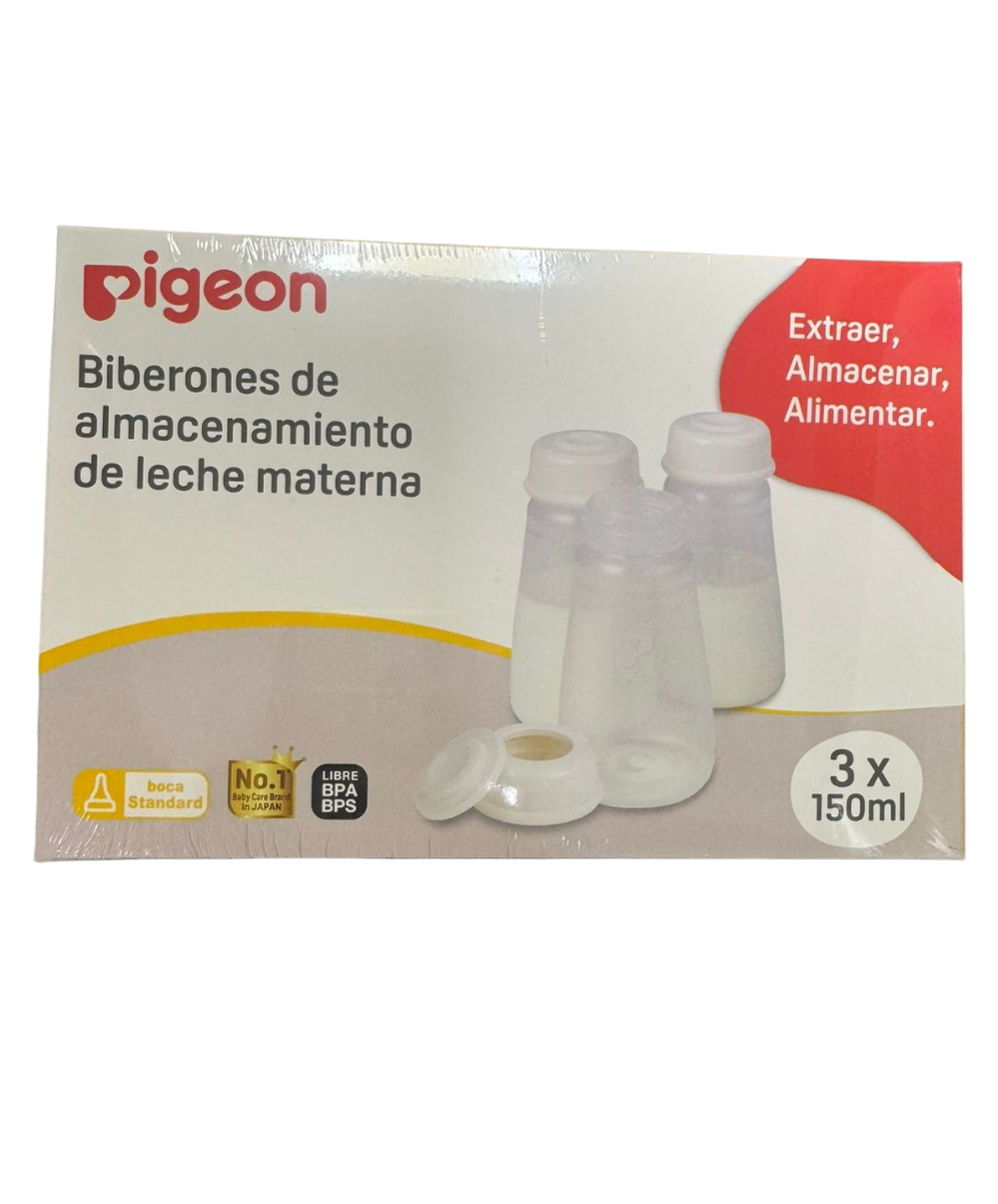 Set 3 Biberón De Almacenamiento Leche Materna Pigeon-2