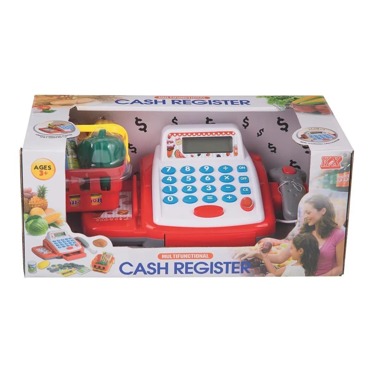 Caja Registradora Supermercado Calculadora Real Juegos Niños-0