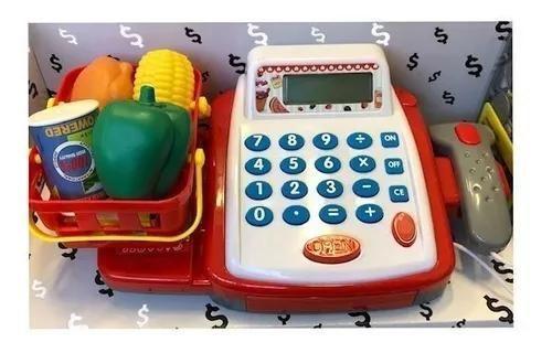 Caja Registradora Supermercado Calculadora Real Juegos Niños-3