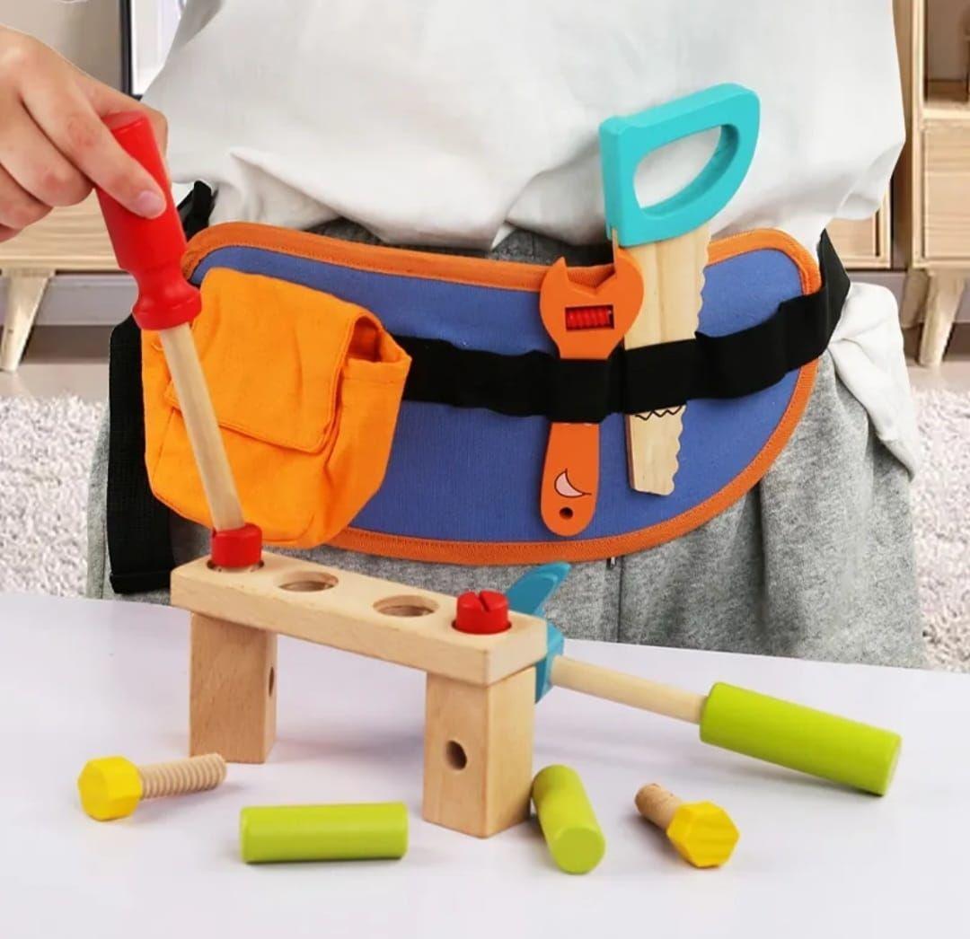 Juego Didactico Cinturon De Herramientas Madera-5