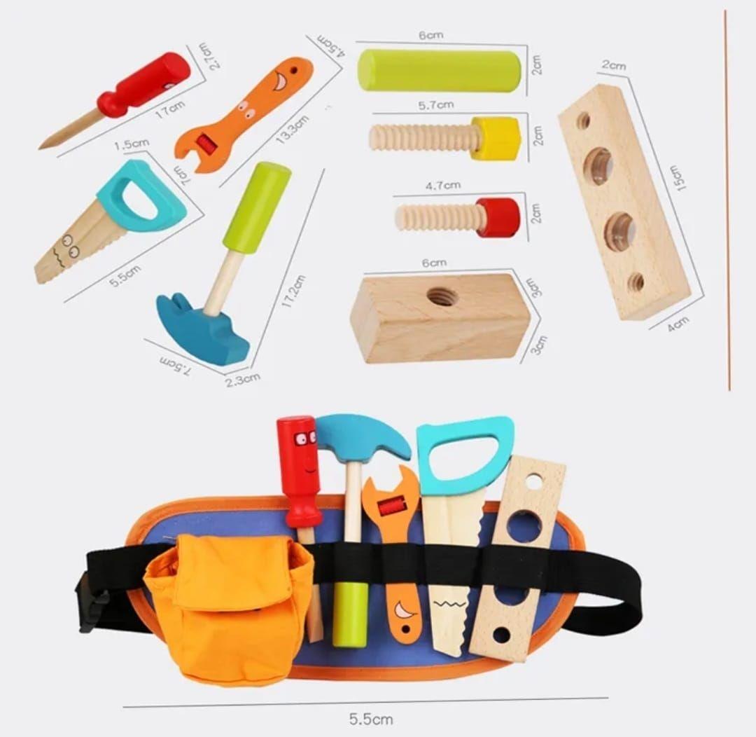 Juego Didactico Cinturon De Herramientas Madera-6