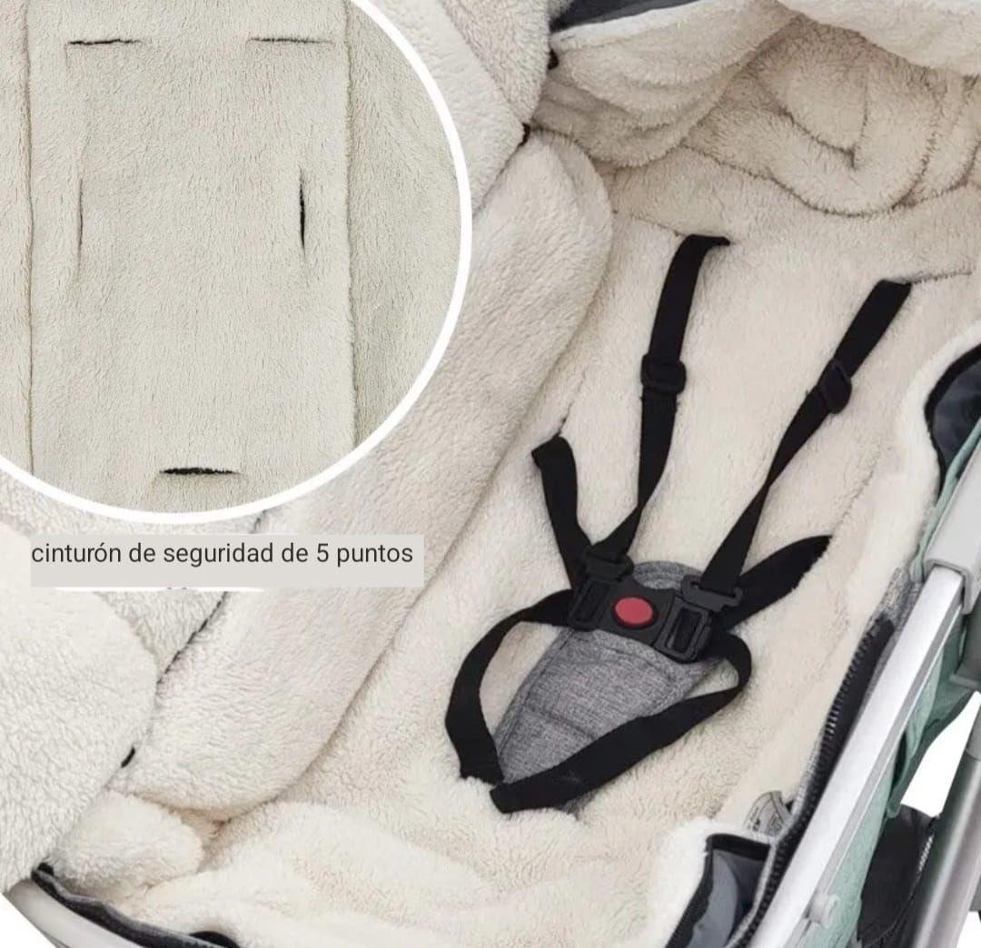 Saco Para Coche Bebé Impermeable Abrigador Forrado Cubre Pie-2
