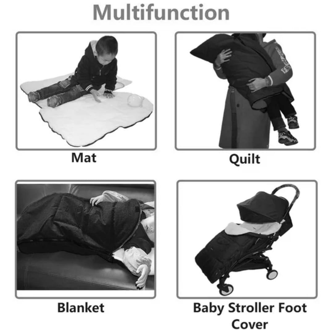 Saco Para Coche Bebé Impermeable Abrigador Forrado Cubre Pie-3