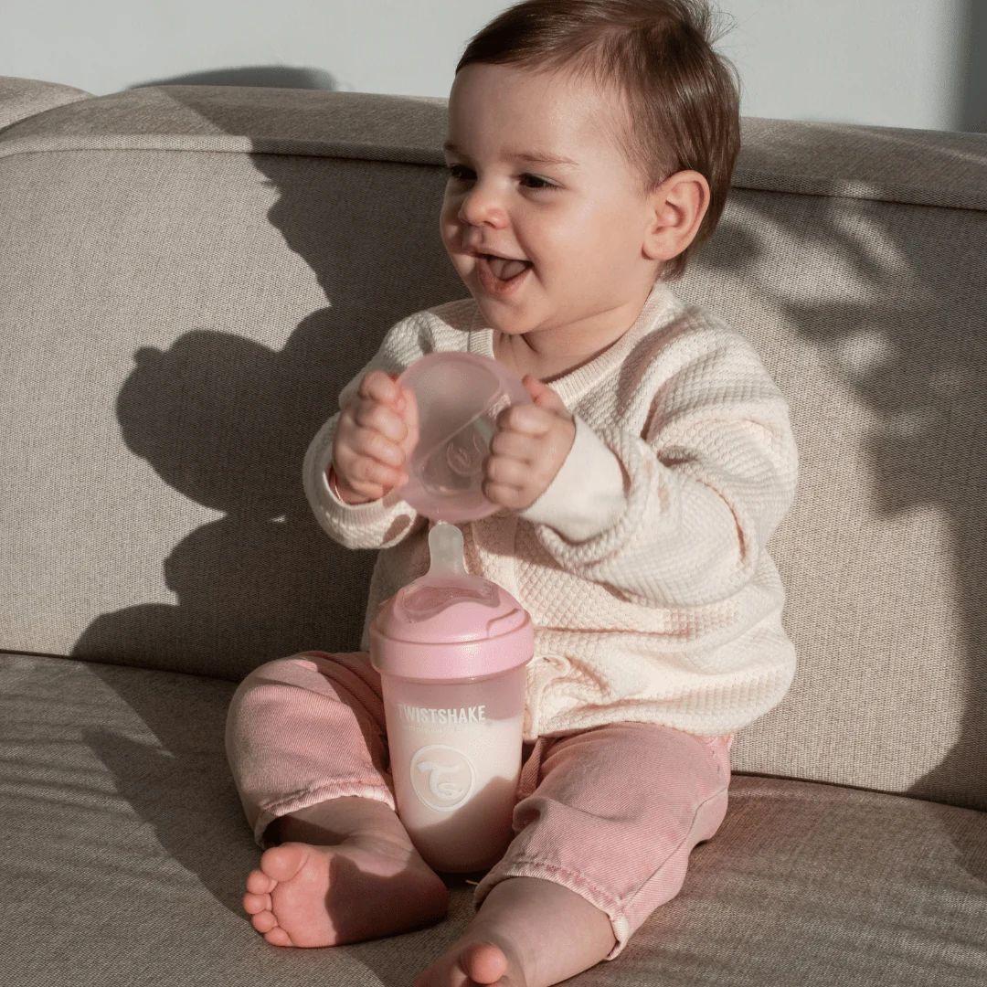 Mamadera Anticolico Twistshake Double Pro 260ml Rosado-3