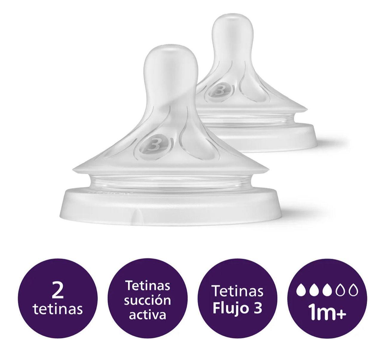 Tetinas Natural Response Avent 1m Flujo 3 Repuesto-1