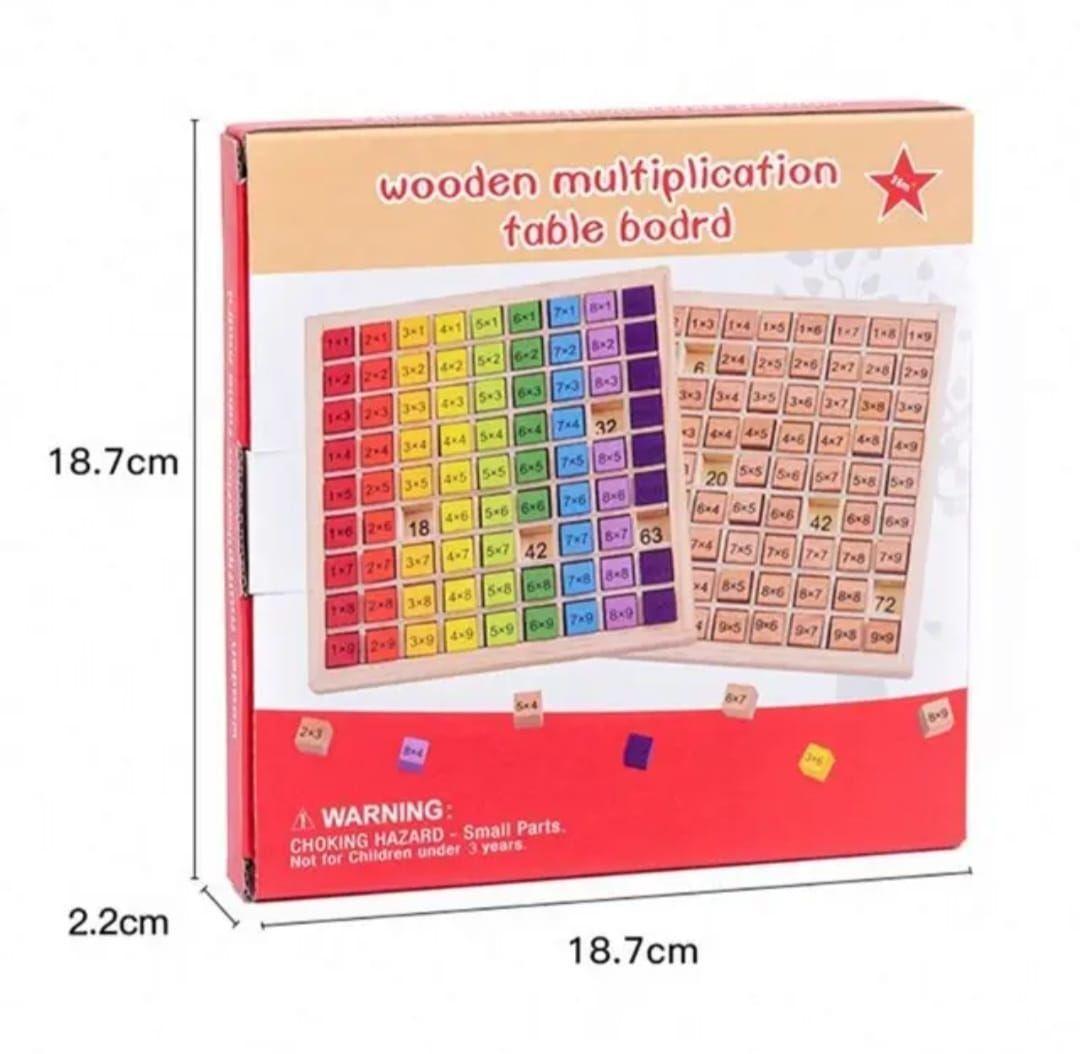 Juego De Aprendizaje Tabla De Multiplicar Madera - Niños-2