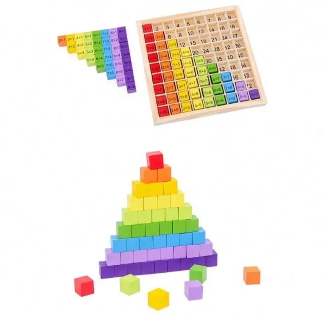 Juego De Aprendizaje Tabla De Multiplicar Madera - Niños-3
