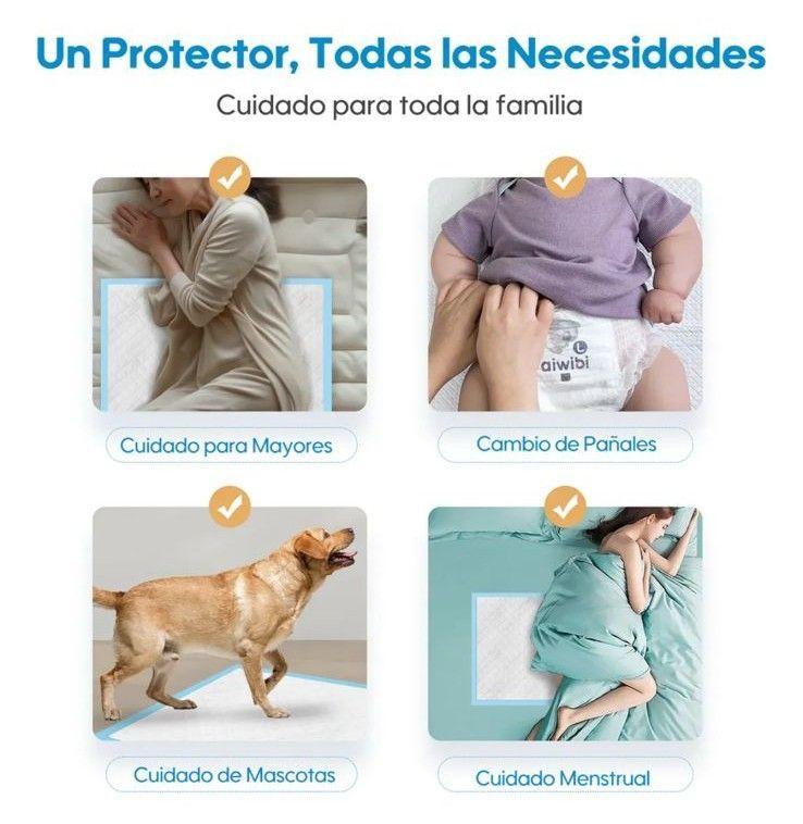 Sabanillas Protector De Cama Desechable Absorbente Multiusos-4