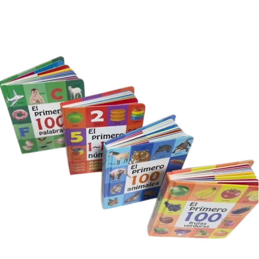 Pack 4 Libros Animales frutas palabras numeros Tapa Dura-2