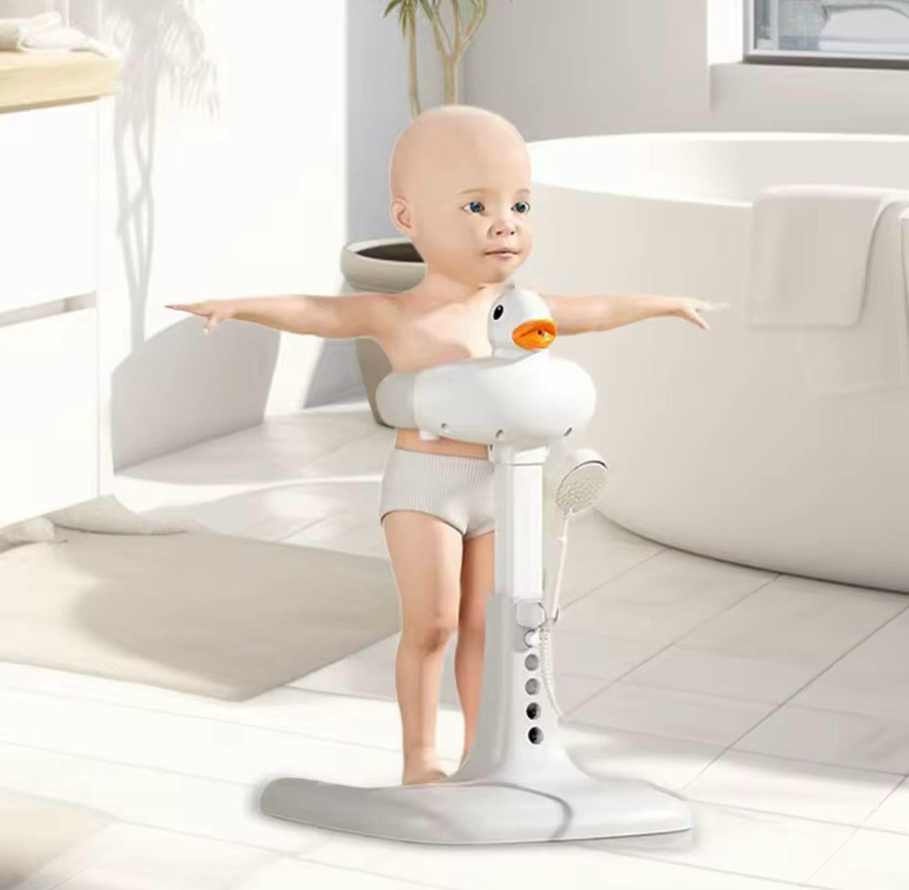 Soporte Para Ducha Baño Bebe- Niños De Pie Antideslizante-4