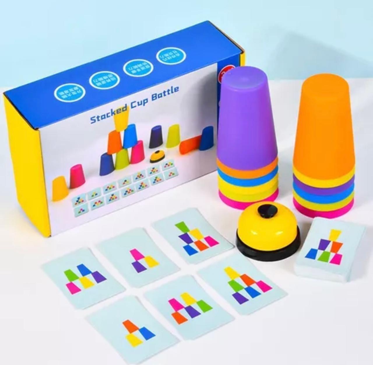 Juego Vasos Apilable- Patrón Estimulación Cognitiva Niños-3