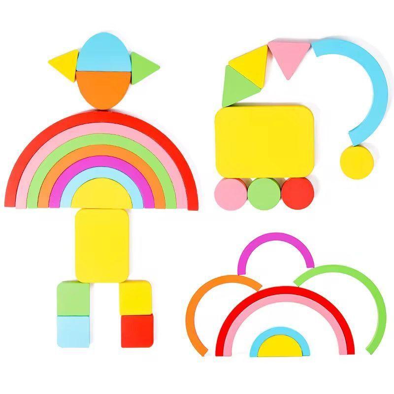 Juego De Encaje Madera Con Pizarra Multiusos-4