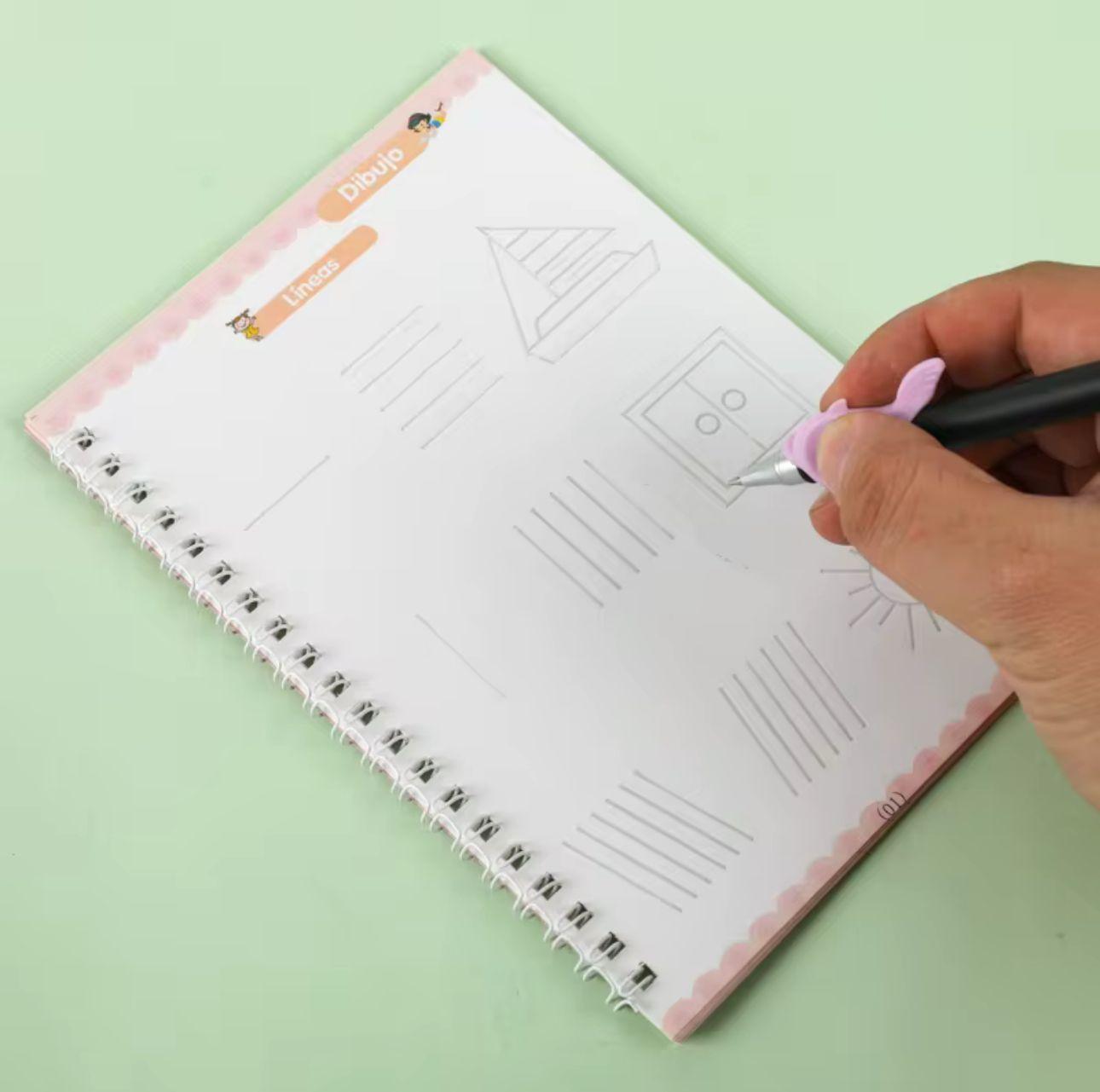 Set Libro De Caligrafía De Pintura Mágica Niños Aprendizaje-2