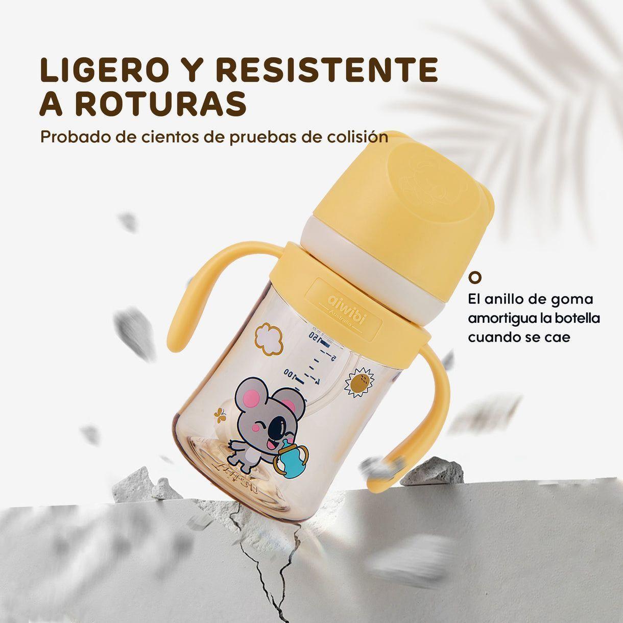 Mamadera Antic licos Con Asas Aiwibi 180ml Tritan Amarillo-2