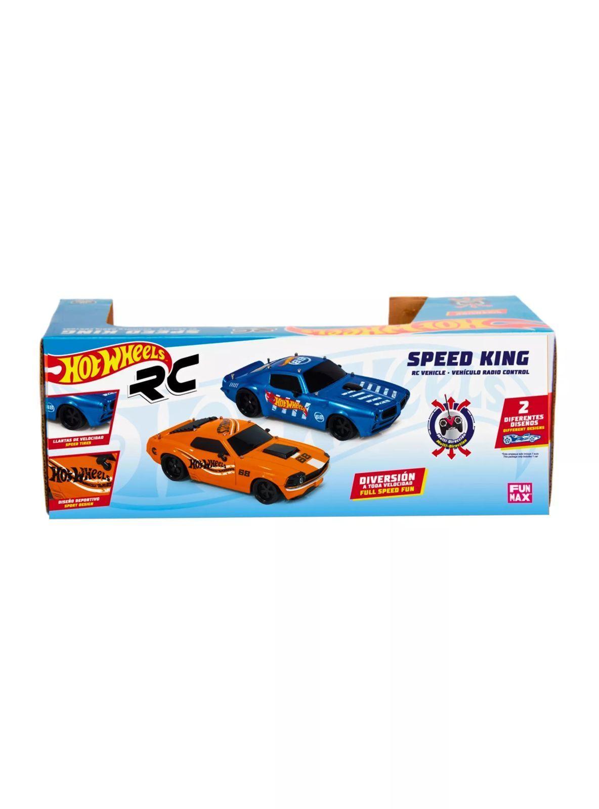 Juguete Auto A Control Remoto Speed King Hot Wheels NARANJA-2
