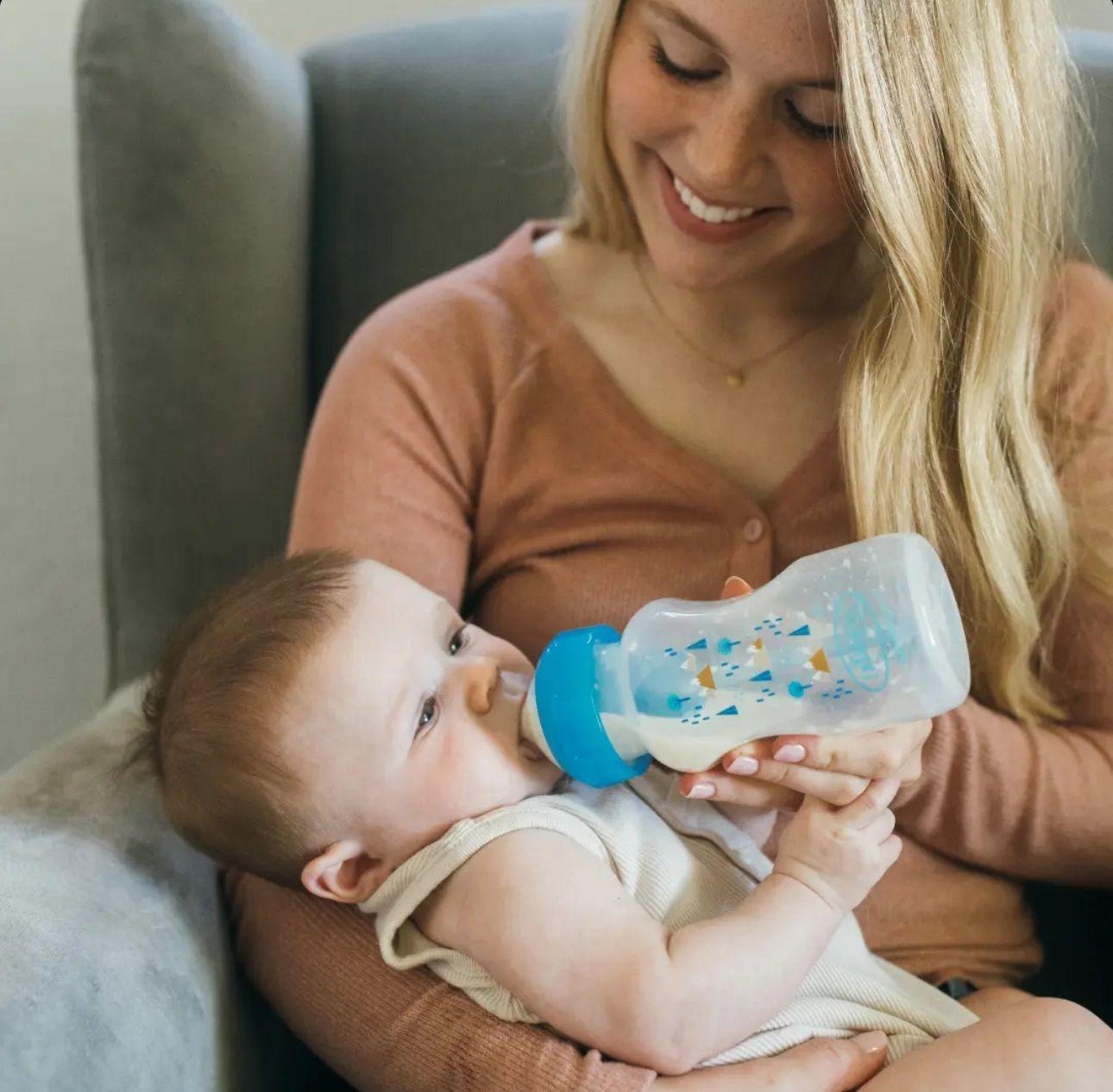 Set De Mamadera Dr Brown s Boca Ancha Options Azul-3