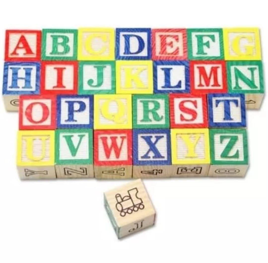 Cubo De Madera 48 Piezas Juguete Didactico Letras Y Numero-3