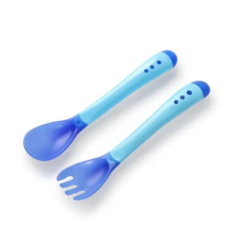 Set Cuchara tenedor Silicona Con Sensor De Temperatura-2