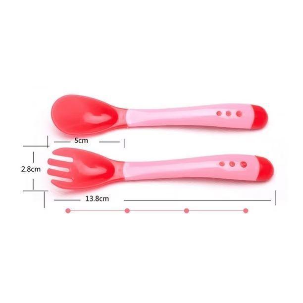 Set Cuchara tenedor Silicona Con Sensor De Temperatura-3