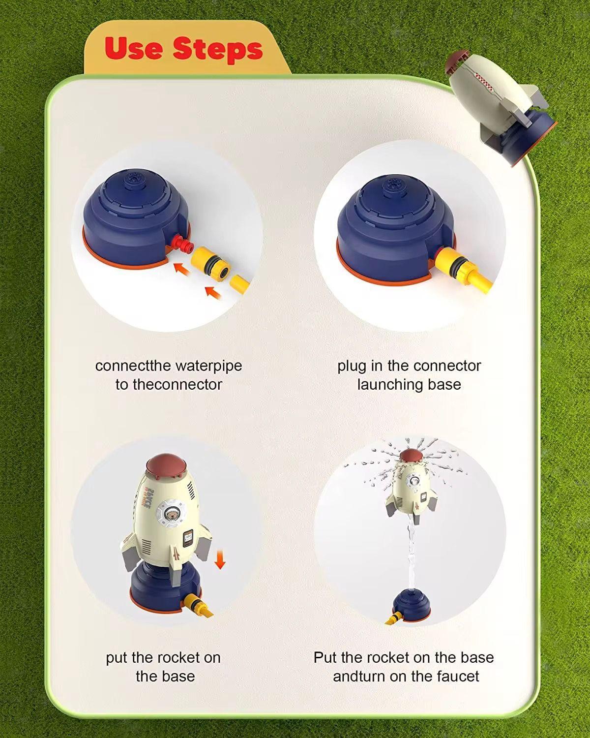 Juguete Cohete Rociador De Agua Lanza Agua Verano Ni os-5