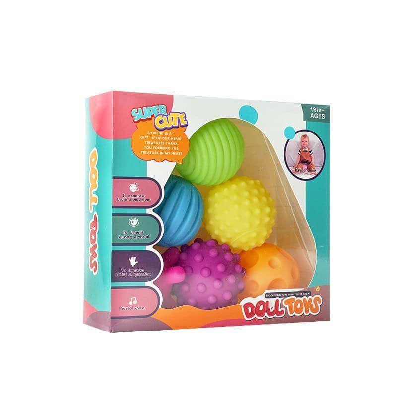 Set 6 Pelotas Sensoriales Aprendizaje Juego Para Beb-0