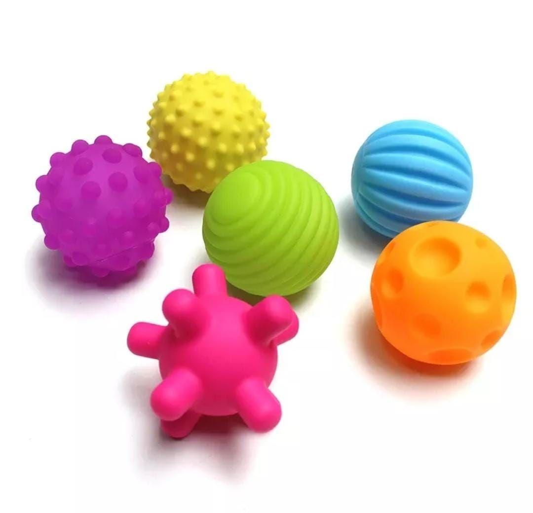 Set 6 Pelotas Sensoriales Aprendizaje Juego Para Beb-1