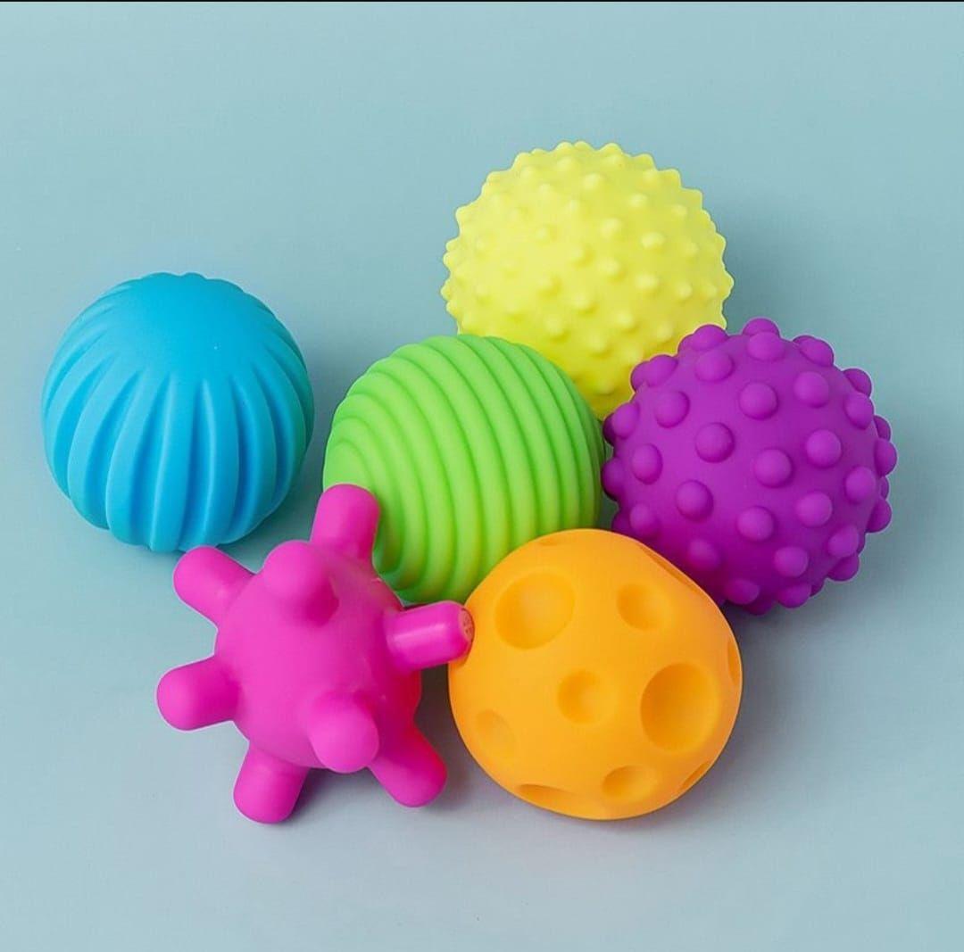Set 6 Pelotas Sensoriales Aprendizaje Juego Para Beb-2