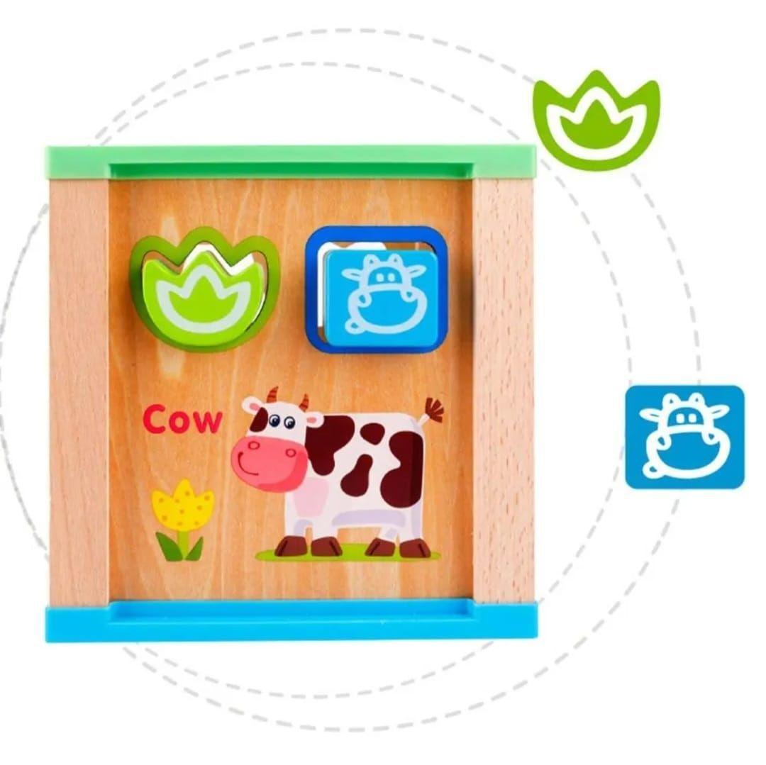 Cubo Didactico Aprende De Madera Montessori Infantil-3