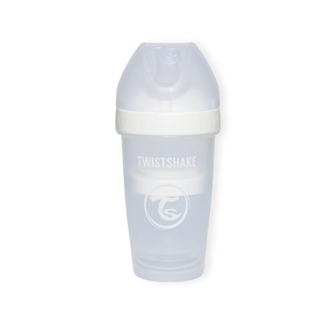 Mamadera Anticolico Twistshake Double Pro 260ml Blanco-2