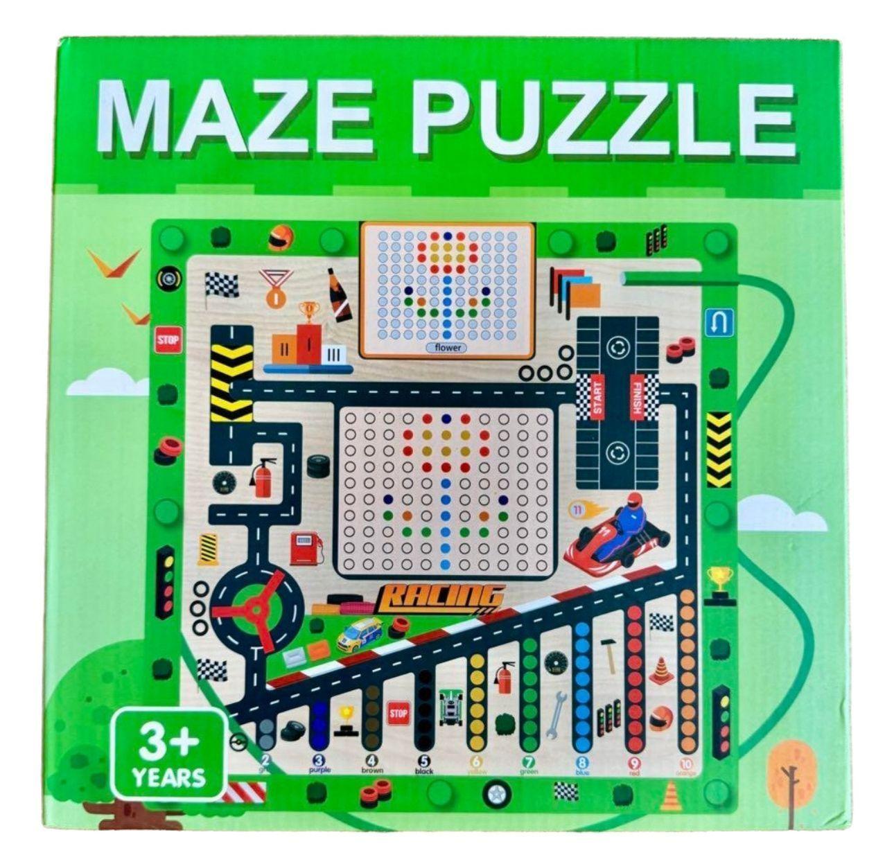 Tablero De Encaje Y Puzzle Magnetico Autos Juego Didactico-3