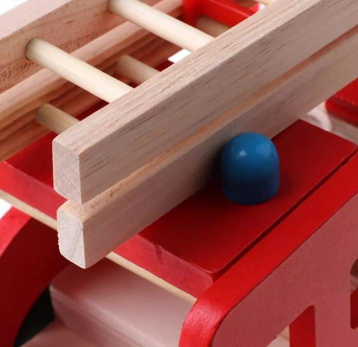 Camion De Bomberos Juguete De Madera Didactico-3