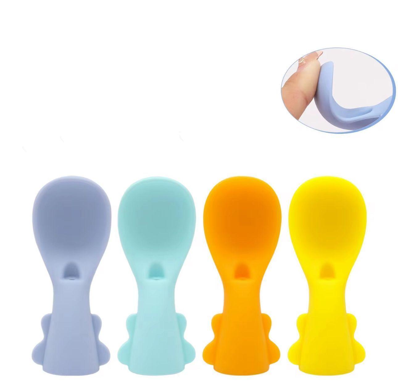 Pack 5 Cucharas De Silicona Para Bolsas De Papilla Niños-2