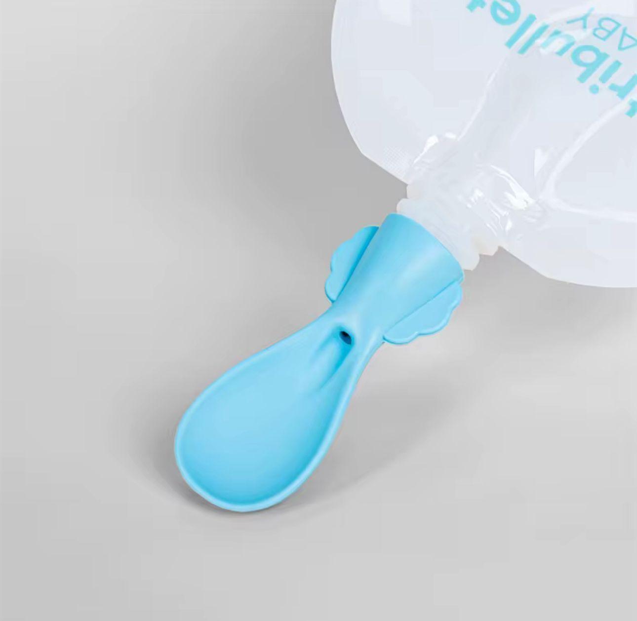 Pack 5 Cucharas De Silicona Para Bolsas De Papilla Niños-4