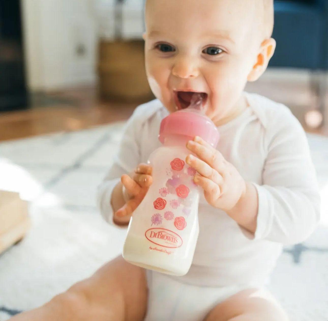 Set De Mamadera Dr Brown s Boca Ancha Options Rosado-3