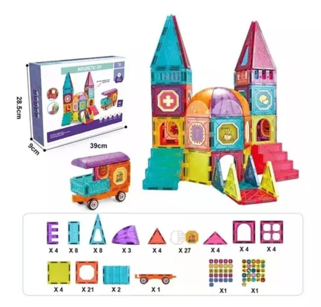 Juego De Construccion Magnetico Bloques 94 Pzs-5