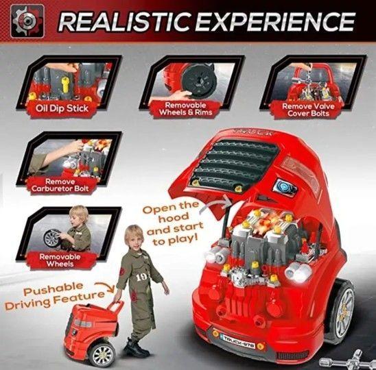 Juego De Mecánicos Camiones- Autos Niños Armables-4