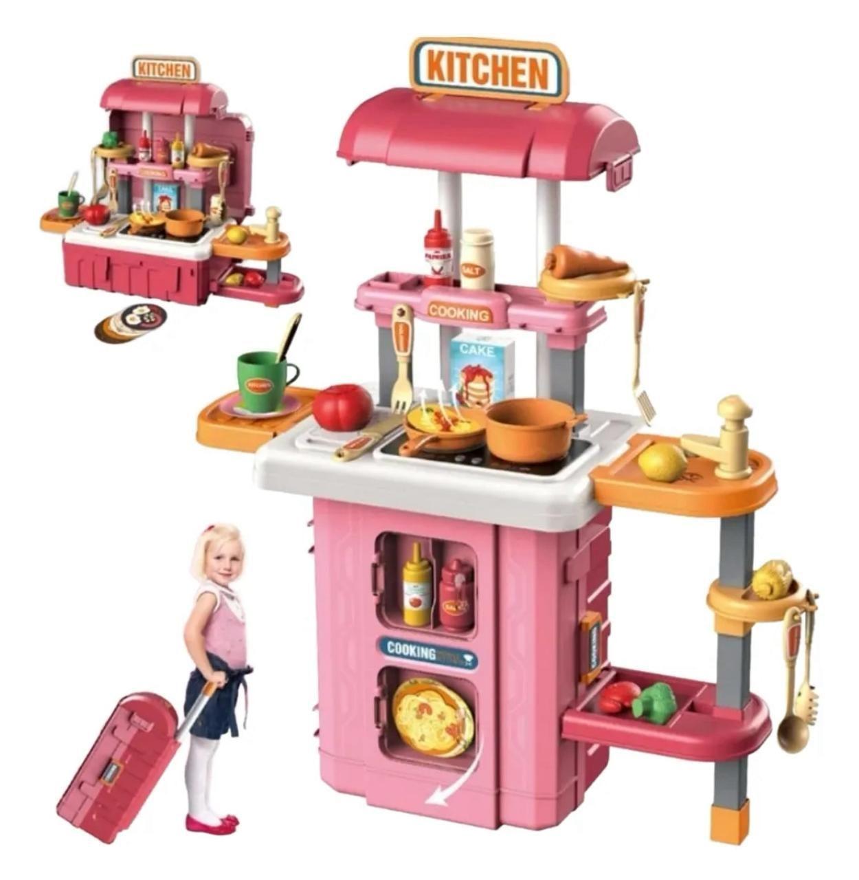 Set Cocina Juguete Maleta Juego De Roles Ni os-0