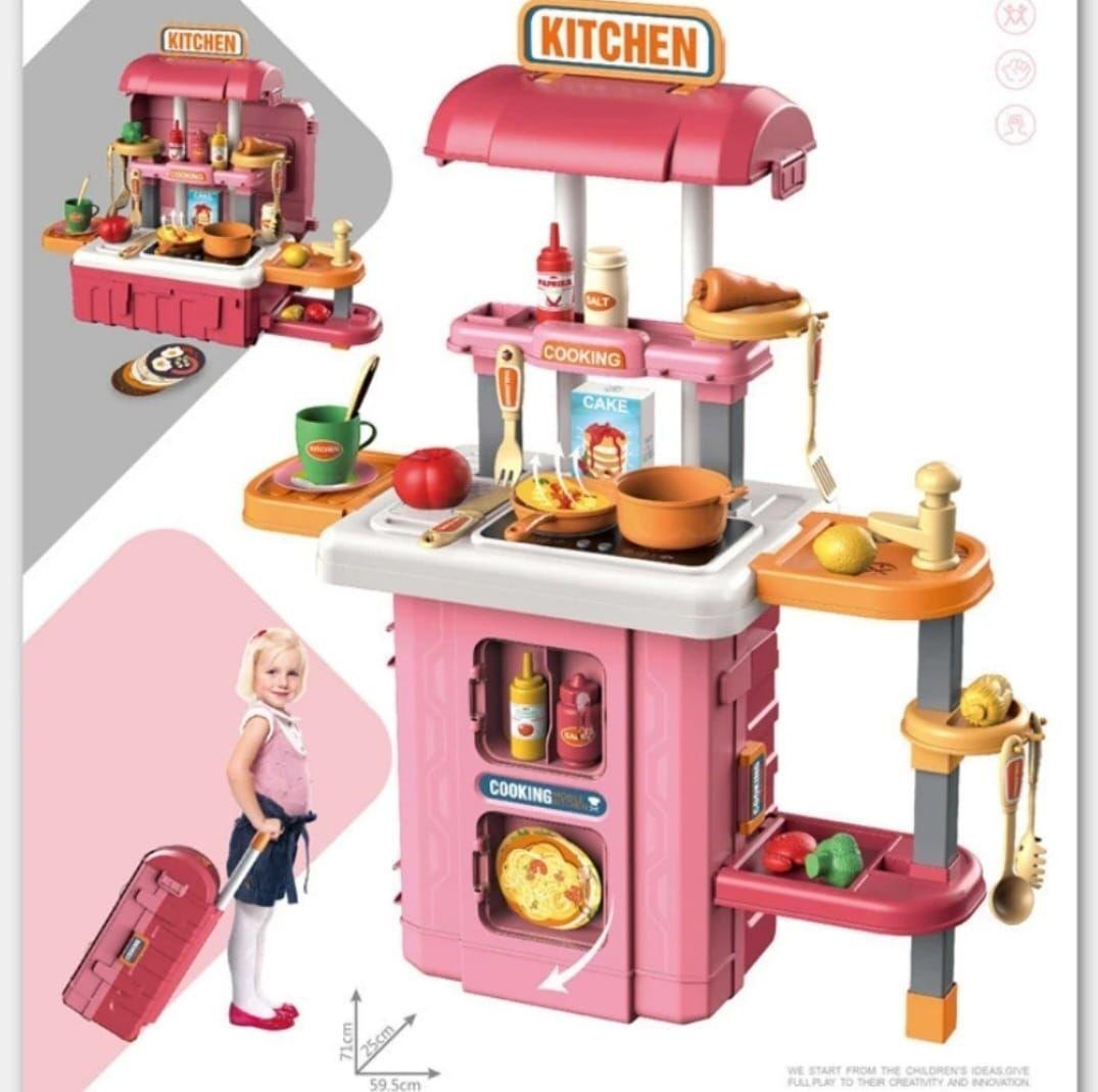 Set Cocina Juguete Maleta Juego De Roles Ni os-1