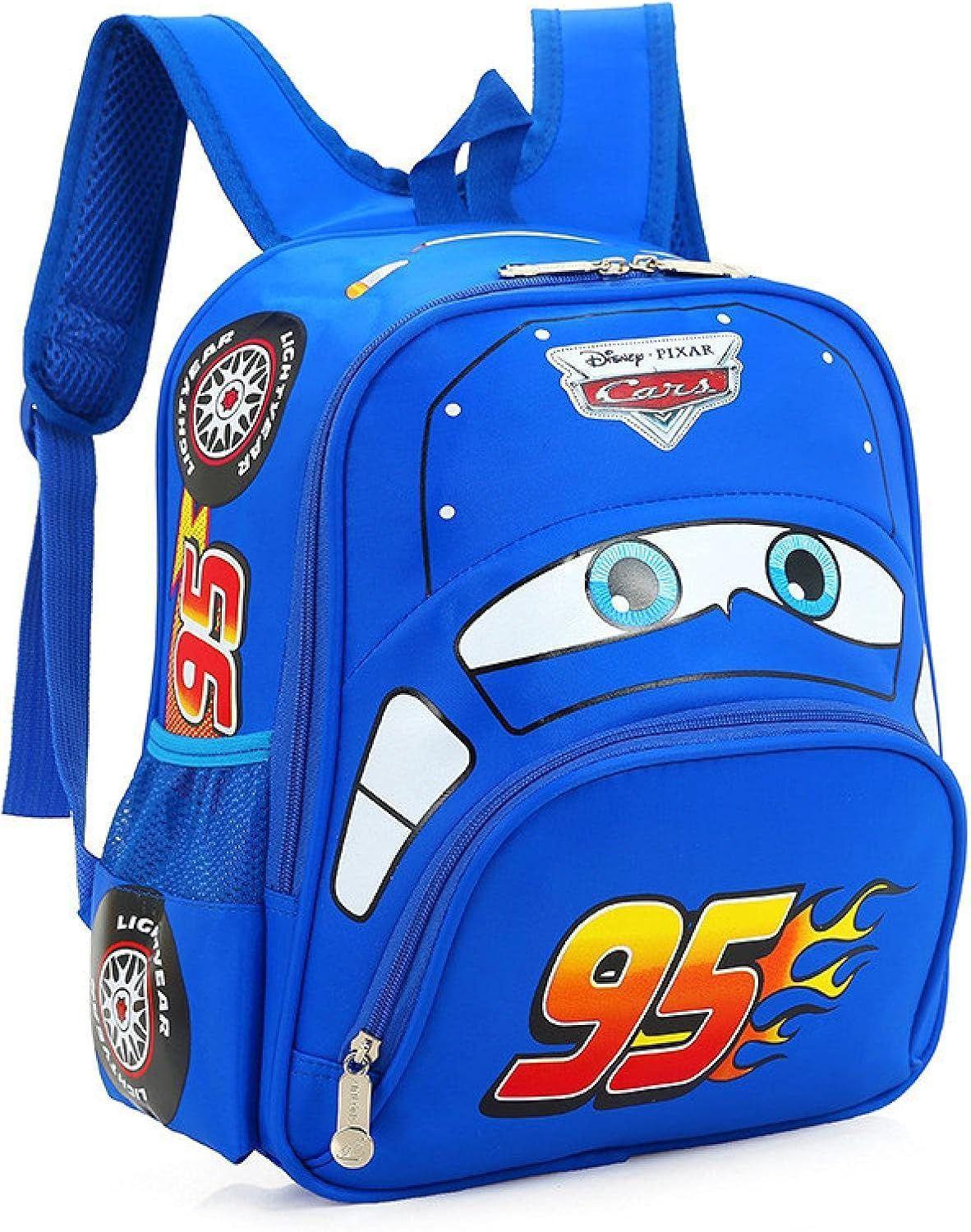 Mochila Cars Rayo Mcqueen Jard n Escolar Azul-0