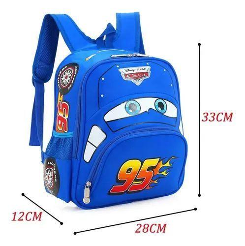 Mochila Cars Rayo Mcqueen Jard n Escolar Azul-1