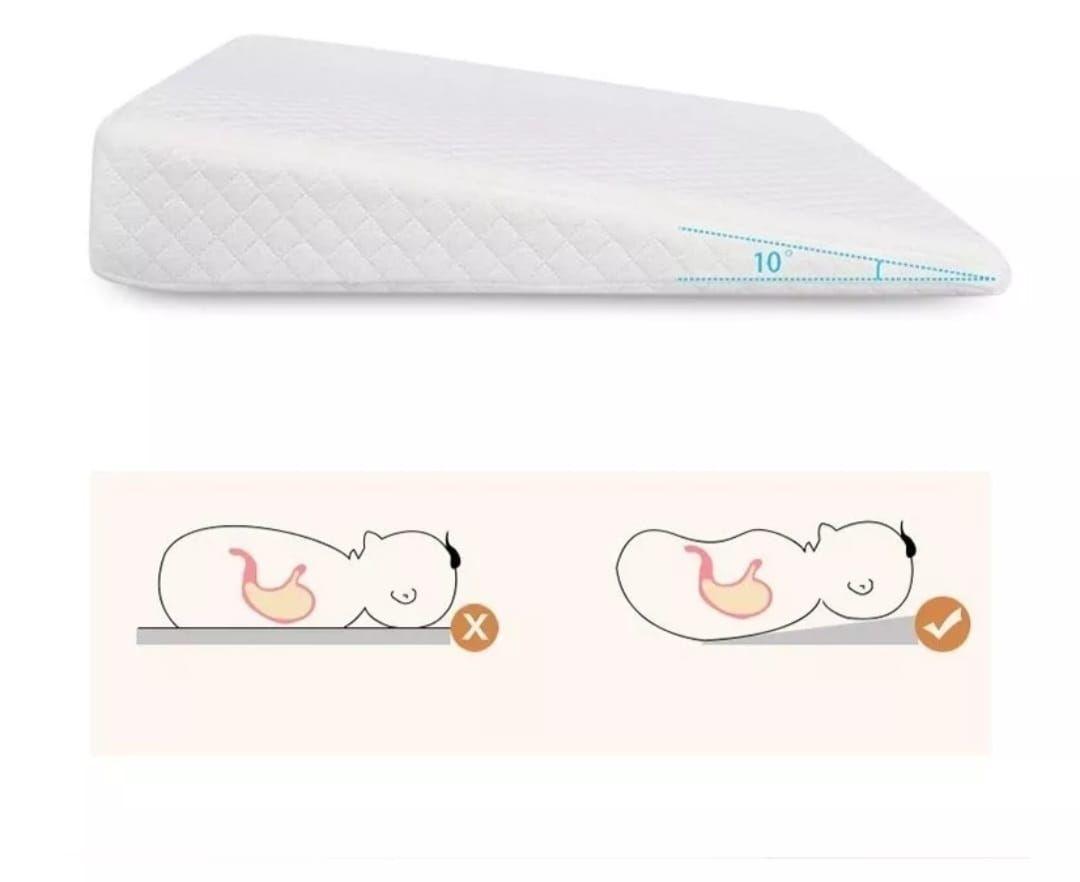 Cojin Almohada Anti reflujo Para Bebe Blanco-2