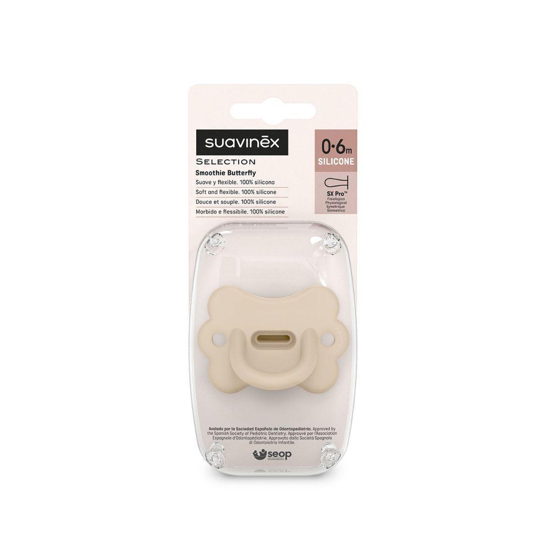 Chupete Suavinex Todo Silicona Butterfly 0 6meses Beige-2